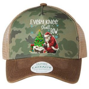 Every Knee Shall Bow Jesus Kneeling Santa Gift Legacy Tie Dye Trucker Hat