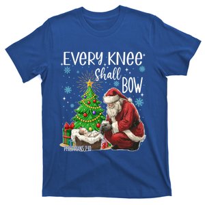 Every Knee Shall Bow Jesus Kneeling Santa Gift T-Shirt