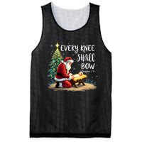 Every Knee Shall Bow Jesus Christian Santa Xmas Christmas Mesh Reversible Basketball Jersey Tank