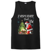 Every Knee Shall Bow Santa Christmas Nativity Scene Xmas PosiCharge Competitor Tank