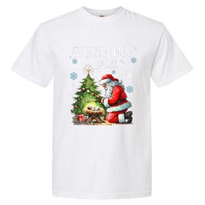 Every Knee Shall Bow Santa Christmas Nativity Scene Xmas Garment-Dyed Heavyweight T-Shirt