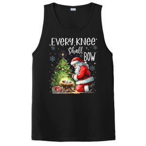 Every Knee Shall Bow Santa Christmas Nativity Scene Xmas PosiCharge Competitor Tank