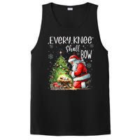 Every Knee Shall Bow Santa Christmas Nativity Scene Xmas PosiCharge Competitor Tank