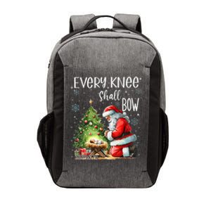 Every Knee Shall Bow Santa Christmas Nativity Scene Xmas Vector Backpack