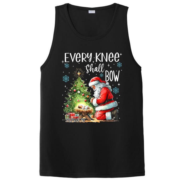 Every Knee Shall Bow Santa Christmas Nativity Scene Xmas PosiCharge Competitor Tank