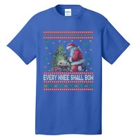 Every Knee Shall Bow Santa Nativity Scene Ugly Christmas Gift Tall T-Shirt