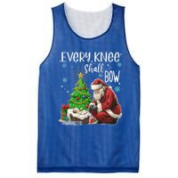 Every Knee Shall Bow Jesus Kneeling Santa Gift Mesh Reversible Basketball Jersey Tank