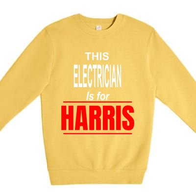 Electrician Kamala Supports Harris President 2024 Harris Gift Premium Crewneck Sweatshirt