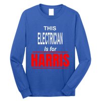 Electrician Kamala Supports Harris President 2024 Harris Gift Long Sleeve Shirt