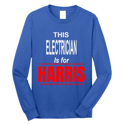 Electrician Kamala Supports Harris President 2024 Harris Gift Long Sleeve Shirt