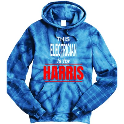 Electrician Kamala Supports Harris President 2024 Harris Gift Tie Dye Hoodie