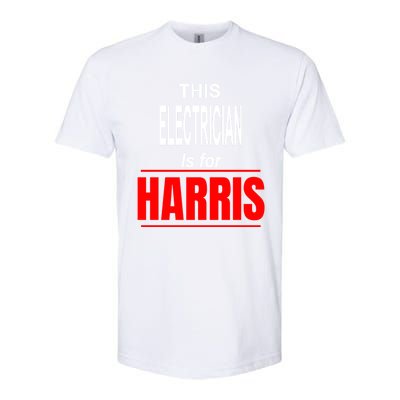 Electrician Kamala Supports Harris President 2024 Harris Gift Softstyle CVC T-Shirt