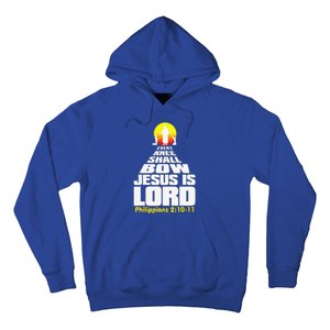 Every Knee Shall Bow Jesus Is Lord Christian Worship Hoodie