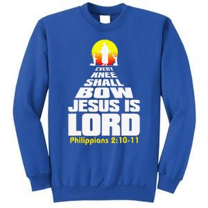 Every Knee Shall Bow Jesus Is Lord Christian Worship Sweatshirt