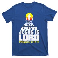 Every Knee Shall Bow Jesus Is Lord Christian Worship T-Shirt