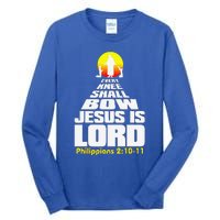 Every Knee Shall Bow Jesus Is Lord Christian Worship Tall Long Sleeve T-Shirt