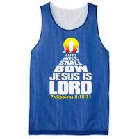 Every Knee Shall Bow Jesus Is Lord Christian Worship Mesh Reversible Basketball Jersey Tank