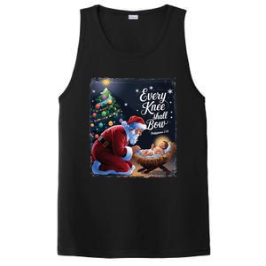 Every Knee Shall Bow Jesus Christian Santa Xmas Christmas PosiCharge Competitor Tank