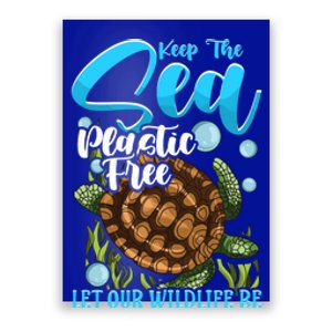 Environtal Keep The Sea Plastic Free Save Wildlife Turtle Gift Poster