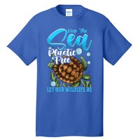 Environtal Keep The Sea Plastic Free Save Wildlife Turtle Gift Tall T-Shirt