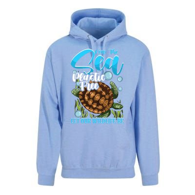 Environtal Keep The Sea Plastic Free Save Wildlife Turtle Gift Unisex Surf Hoodie