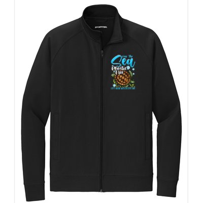 Environtal Keep The Sea Plastic Free Save Wildlife Turtle Gift Stretch Full-Zip Cadet Jacket