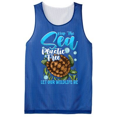 Environtal Keep The Sea Plastic Free Save Wildlife Turtle Gift Mesh Reversible Basketball Jersey Tank