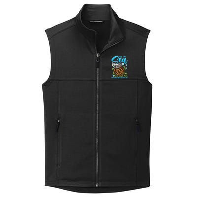 Environtal Keep The Sea Plastic Free Save Wildlife Turtle Gift Collective Smooth Fleece Vest