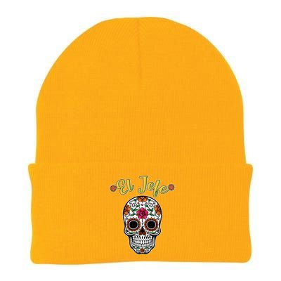 El Jefe Dia De Los Muertos Knit Cap Winter Beanie