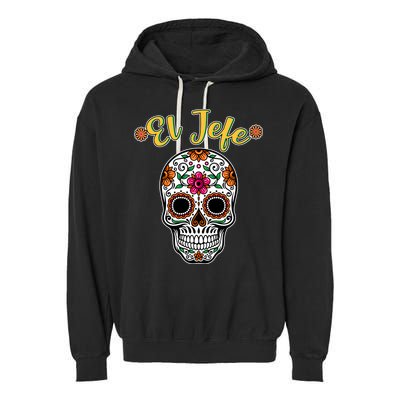 El Jefe Dia De Los Muertos Garment-Dyed Fleece Hoodie