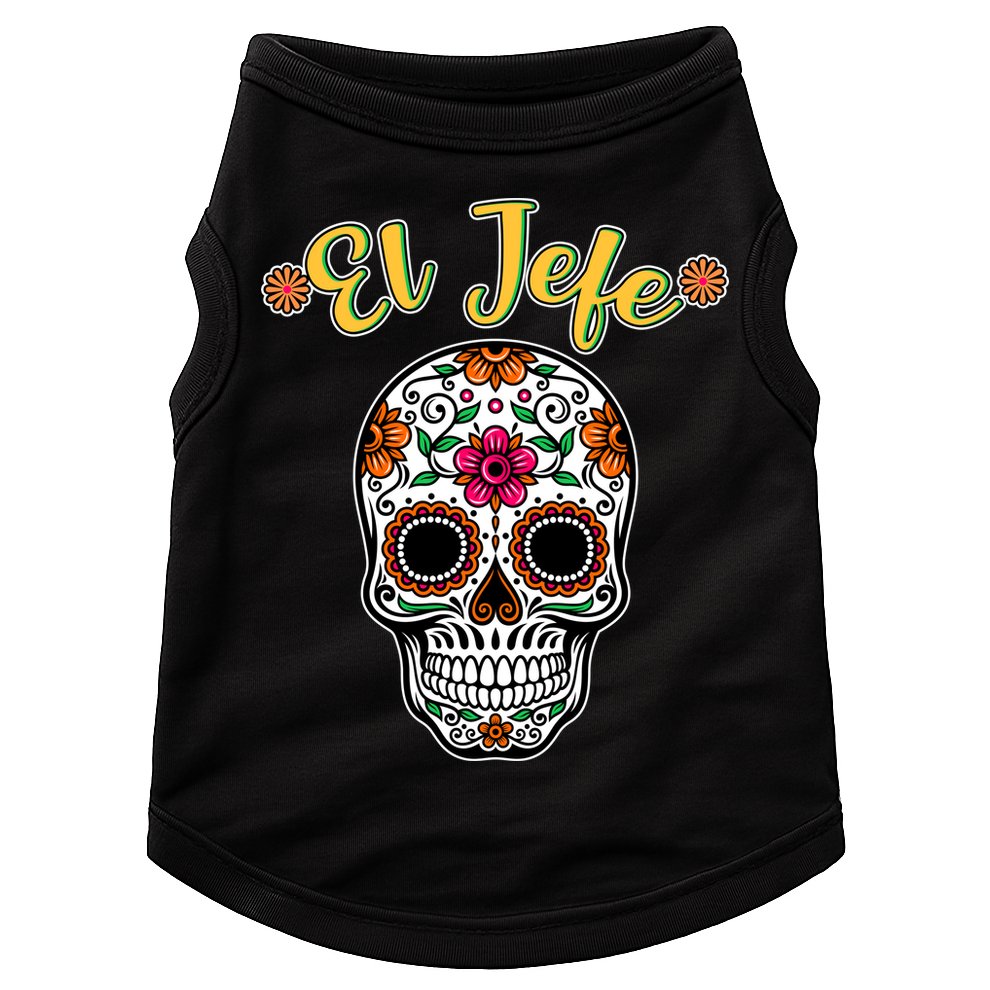 El Jefe Dia De Los Muertos Doggie Tank