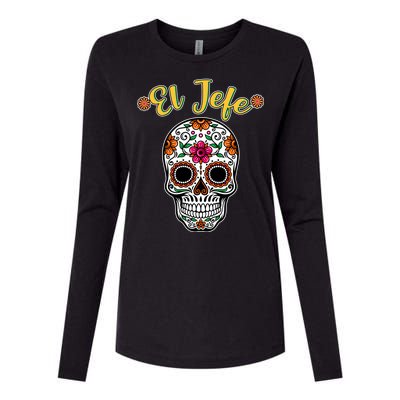 El Jefe Dia De Los Muertos Womens Cotton Relaxed Long Sleeve T-Shirt