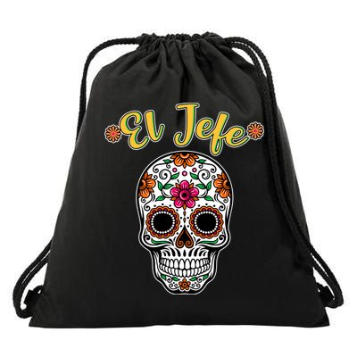 El Jefe Dia De Los Muertos Drawstring Bag