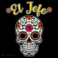 El Jefe Dia De Los Muertos 16 in Basic Backpack
