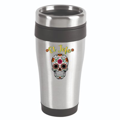 El Jefe Dia De Los Muertos 16oz Travel Tumbler
