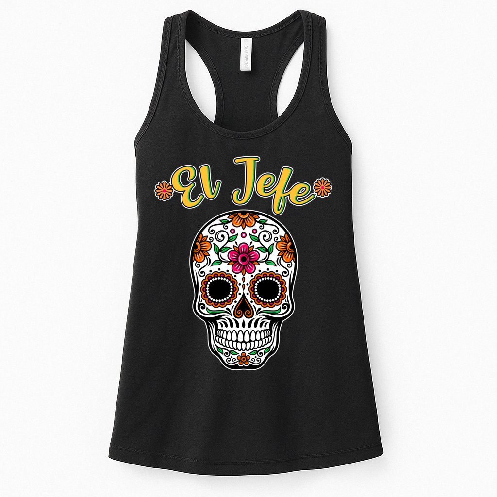 El Jefe Dia De Los Muertos Womens Tank Top