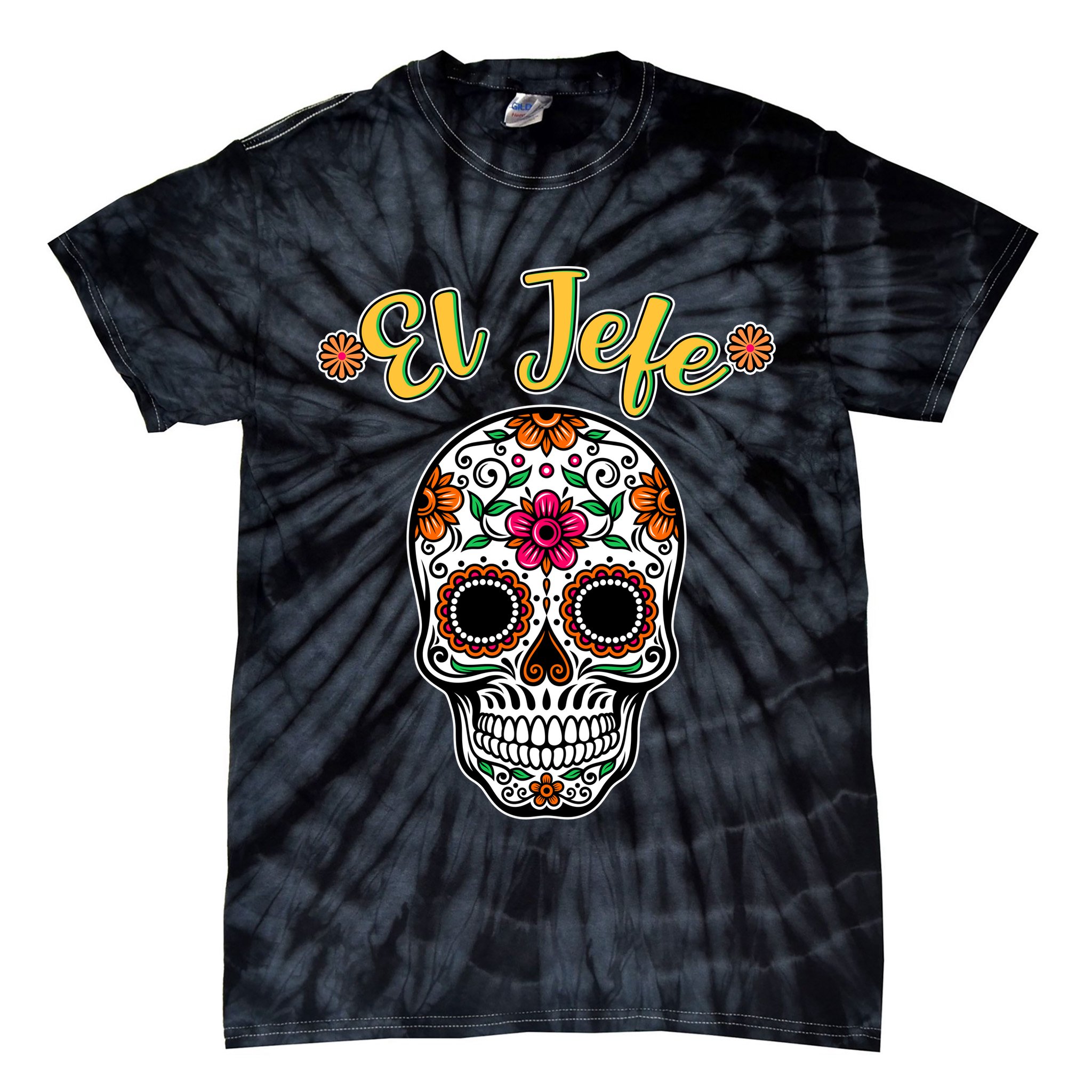 El Jefe Dia De Los Muertos Tie-Dye T-Shirt