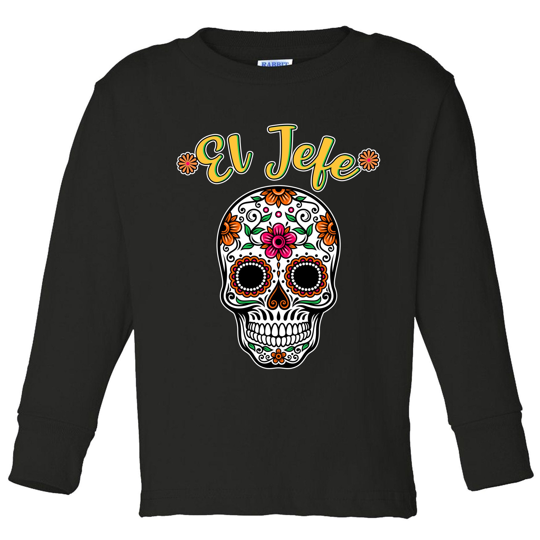 El Jefe Dia De Los Muertos Toddler Long Sleeve Shirt