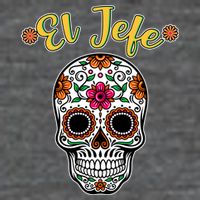 El Jefe Dia De Los Muertos 7 Panel Mesh Trucker Snapback Hat