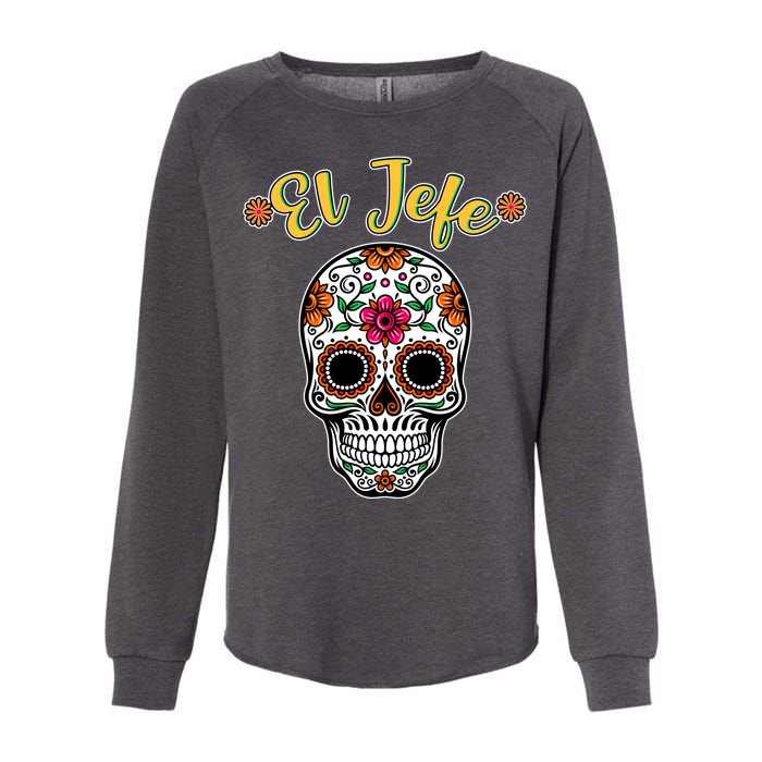 El Jefe Dia De Los Muertos Womens California Wash Sweatshirt