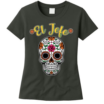 El Jefe Dia De Los Muertos Womens T-Shirt