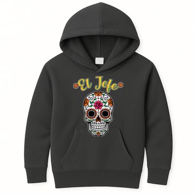 El Jefe Dia De Los Muertos Kids Hoodie