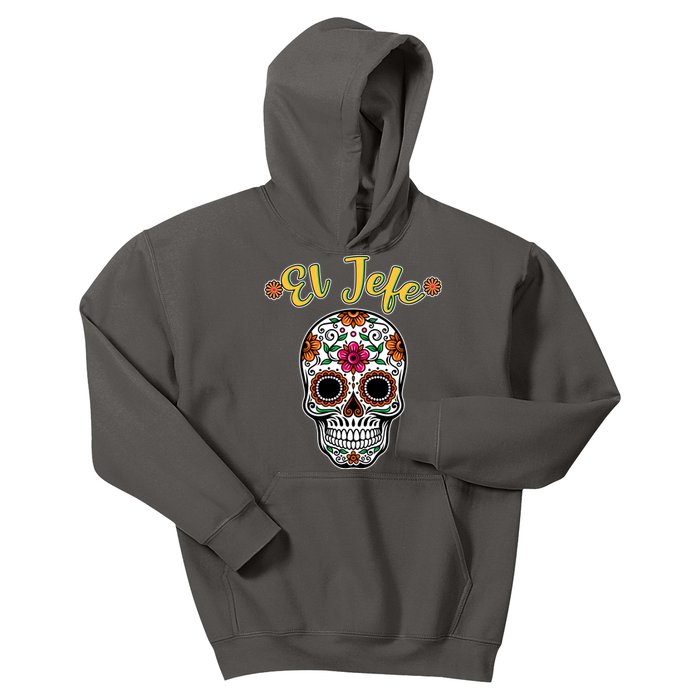 El Jefe Dia De Los Muertos Kids Hoodie