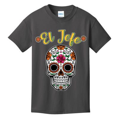El Jefe Dia De Los Muertos Kids T-Shirt