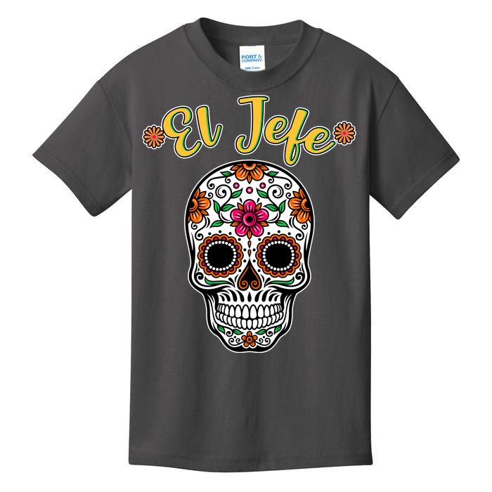 El Jefe Dia De Los Muertos Kids T-Shirt