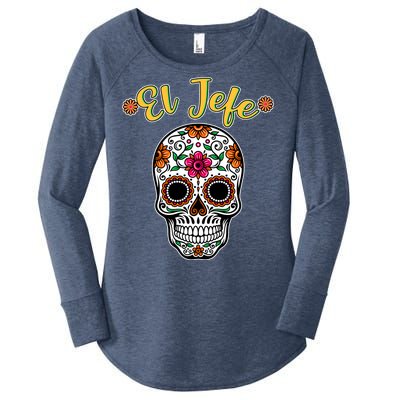 El Jefe Dia De Los Muertos Women's Perfect Tri Tunic Long Sleeve Shirt