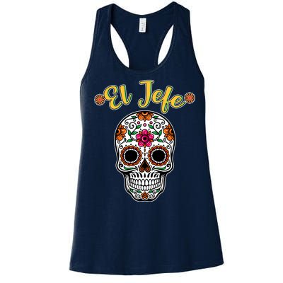 El Jefe Dia De Los Muertos Women's Racerback Tank