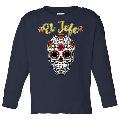 El Jefe Dia De Los Muertos Toddler Long Sleeve Shirt