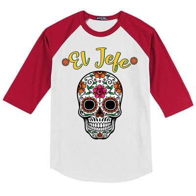 El Jefe Dia De Los Muertos Kids Colorblock Raglan Jersey