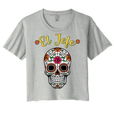 El Jefe Dia De Los Muertos Women's Crop Top Tee